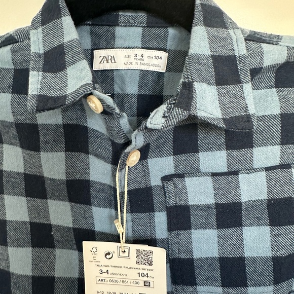Zara Boy Striped Love Sleeve Button Down - Picture 5 of 6